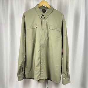 NEW Hi-Tec Large Fishing Hiking Outdoor Button Down Shirt UPF 30 Camp Safari